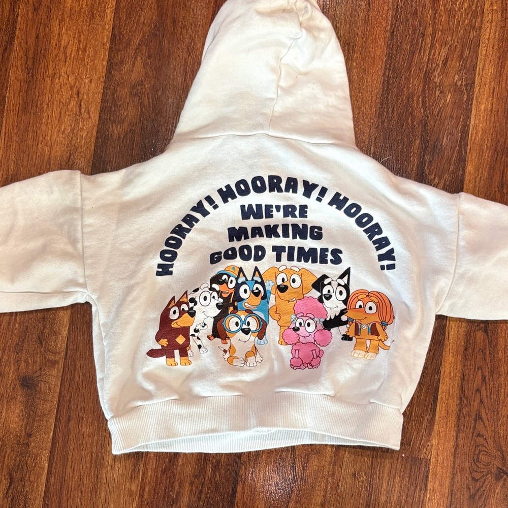 Zara Bluey Hooded Sweatshirt Size 4